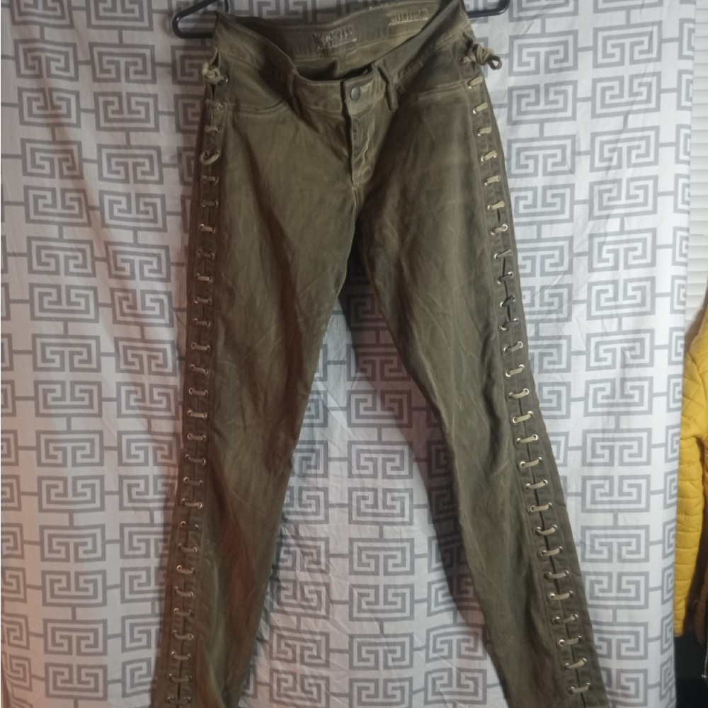 Guess Olive Lace-Up skinny Leg Jeans size 28
